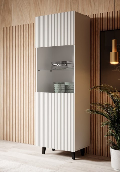 Cama MEBLE Witryna PAFOS 60x40x182 biały mat