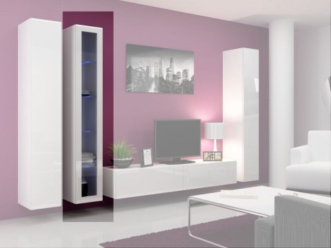 Cama MEBLE Witryna VIGO szkło'180' 180/40/30 biały/biały poł