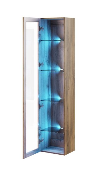 Cama MEBLE Witryna VIGO szkło'180' 180/40/30 dąb wotan