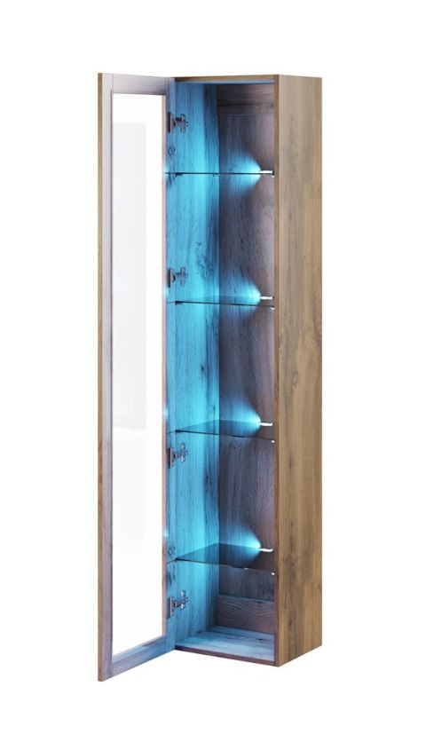 Cama MEBLE Witryna VIGO szkło'180' 180/40/30 dąb wotan