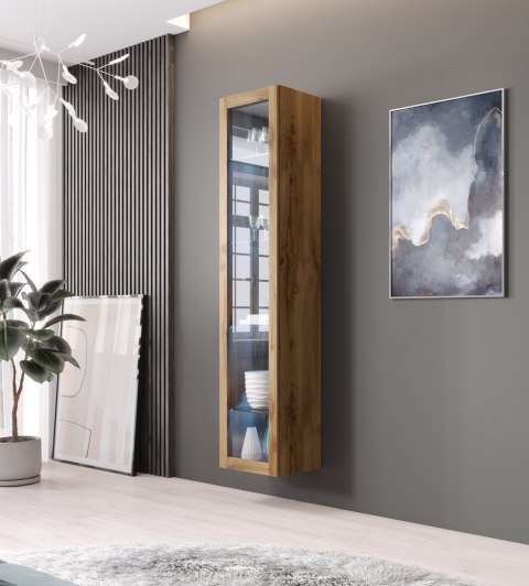 Cama MEBLE Witryna VIGO szkło'180' 180/40/30 dąb wotan
