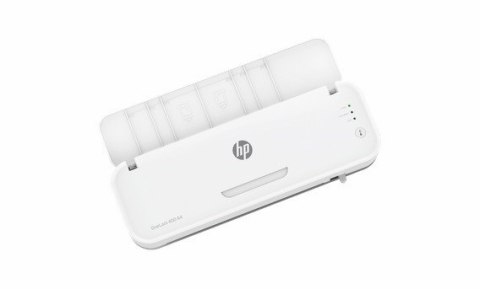 Hewlett-Packard HP Laminator ONELAM 400 A3, na zimno/gorąco, zintegrowany trymer, zaokrąglacz rogów, prędkość 40cm/min + 15 folii: 3xA4, 4xA5, 4