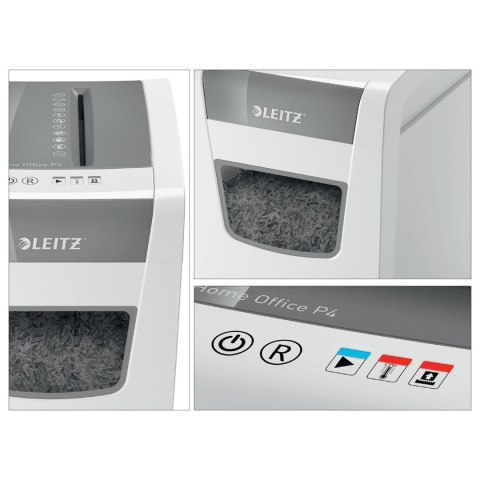 LEITZ Leitz Niszczarka IQ Home Office Slim P4, 10 kartek, 23 l kosz