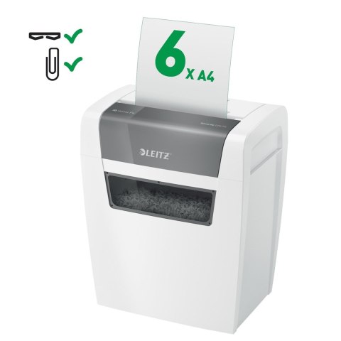 LEITZ Leitz Niszczarka IQ Home, P4, 6 kartek, 15 l kosz LEITZ Leitz Niszczarka IQ Home, P4, 6 kartek, 15 l kosz