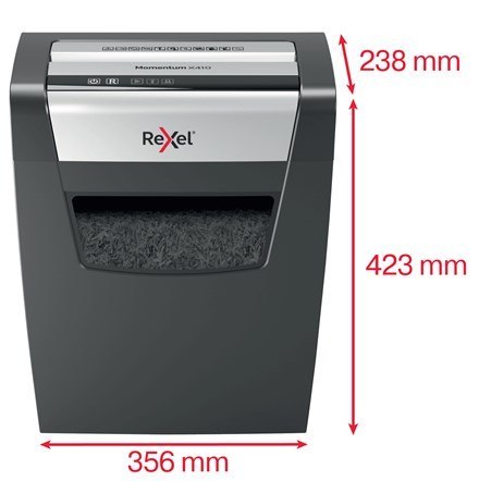 REXEL Rexel Niszczarka Momentum X410, 10 kartek, 23 l kosz