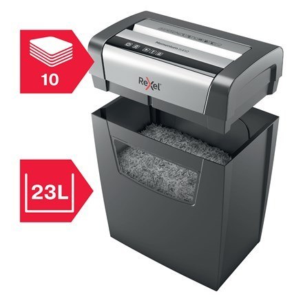 REXEL Rexel Niszczarka Momentum X410, 10 kartek, 23 l kosz