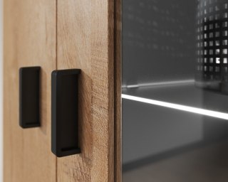 Cama MEBLE Witryna SOHO S1 dąb lefkas+ czarny
