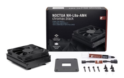 Noctua Chłodzenie CPU NOCTUA NH-L9A-AM4 chromax.black