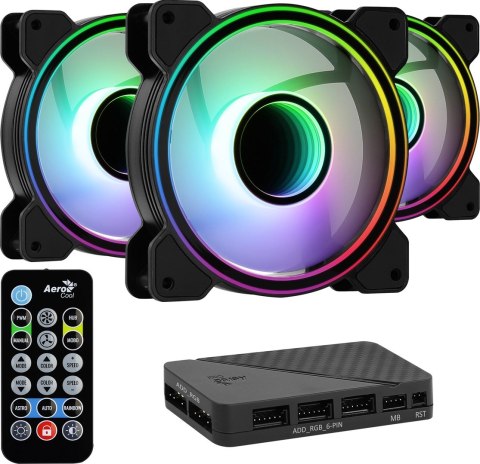 Aerocool Wentylator + Hub AEROCOOL PGS MIRAGE 12 ARGB PRO (3x120)