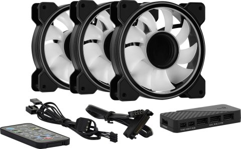 Aerocool Wentylator + Hub AEROCOOL PGS MIRAGE 12 ARGB PRO (3x120)
