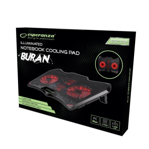 Esperanza ESPERANZA PODSTAWKA CHŁODZĄCA GAMING BURAN EGC102 Esperanza ESPERANZA PODSTAWKA CHŁODZĄCA GAMING BURAN EGC102