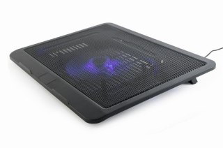 GEMBIRD GEMBIRD PODSTAWKA CHŁODZĄCA POD NOTEBOOKA 15" 1X WENTYLATOR 12CM, PODŚWIETLENIE LED, NBS-1F15-04