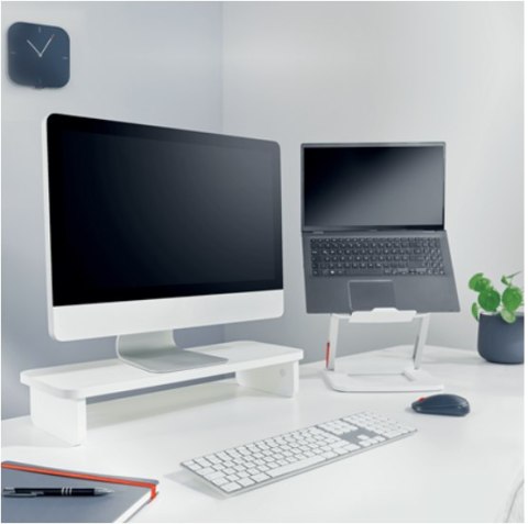 LEITZ LEITZ Podstawka pod monitor Leitz Ergo, biała LEITZ LEITZ Podstawka pod monitor Leitz Ergo, biała