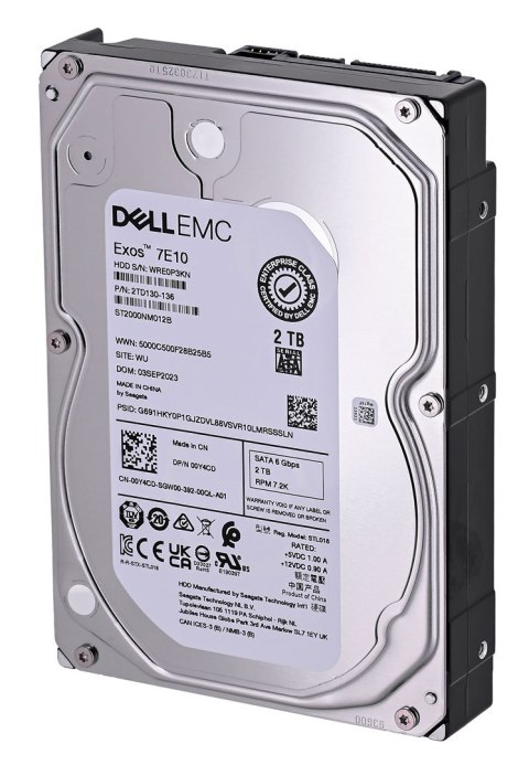 Dell Dell 2TB 7.2K RPM SATA 6Gbps 512n 3.5in Cabled Hard Drive for PE T150 Dell Dell 2TB 7.2K RPM SATA 6Gbps 512n 3.5in Cabled Hard Drive for PE T150