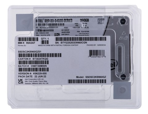 SOLIDIGM Dysk SSD Solidigm (Intel) S4520 960GB SATA 2.5" SSDSC2KB960GZ01 (DWPD up to 3) SOLIDIGM Dysk SSD Solidigm (Intel) S4520 960GB SATA 2.5" SSDSC2KB960GZ01 (DWPD up to 3)