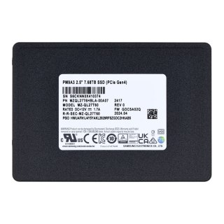 Samsung SemiConductor Dysk SSD Samsung PM9A3 7.68TB U.2 NVMe Gen4 MZQL27T6HBLA-00A07 (DWPD 1)