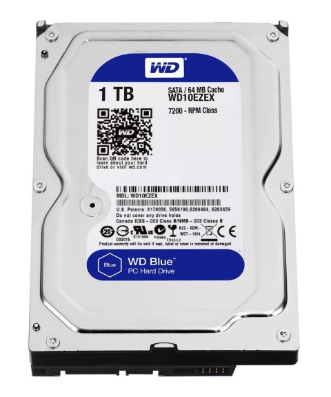 WD Dysk HDD WD Blue WD10EZEX (1 TB ; 3.5"; 64 MB; 7200 obr/min)