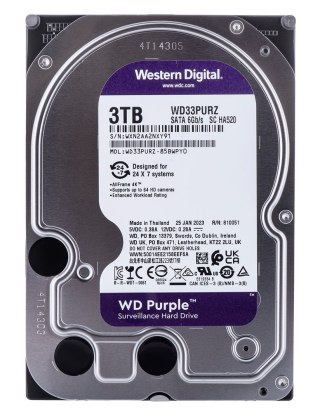 WD Dysk HDD WD Purple WD33PURZ (3 TB ; 3.5"; 256 MB; 5400 obr/min)