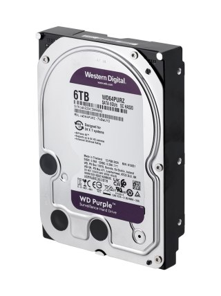 WD Dysk HDD WD Purple WD64PURZ (6 TB ; 3.5"; 256 MB; 5400 obr/min)
