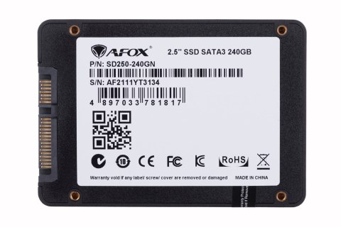 AFOX AFOX SSD 240GB TLC 555 MB/S SD250-240GN AFOX AFOX SSD 240GB TLC 555 MB/S SD250-240GN