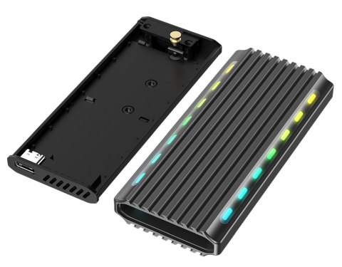 GEMBIRD GEMBIRD OBUDOWA USB 3.1 NA DYSK M.2 NVME, RGB, ALUMINIOWA GEMBIRD GEMBIRD OBUDOWA USB 3.1 NA DYSK M.2 NVME, RGB, ALUMINIOWA