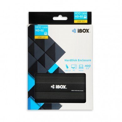 IBOX Obudowa IBOX HD-02 ZEW. 2,5" USB 3.0 IEU3F02 (2.5"; USB 3.0; Aluminium; kolor czarny) IBOX Obudowa IBOX HD-02 ZEW. 2,5" USB 3.0 IEU3F02 (2.5"; USB 3.0; Aluminium; kolor czarny)