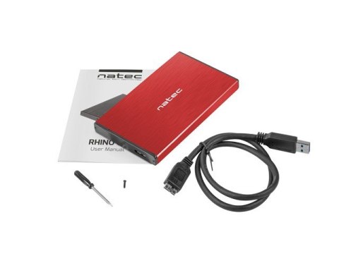 NATEC Obudowa NATEC Rhino Go NKZ-1279 (2.5"; USB 3.0; Aluminium; kolor czerwony) NATEC Obudowa NATEC Rhino Go NKZ-1279 (2.5"; USB 3.0; Aluminium; kolor czerwony)