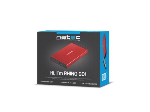 NATEC Obudowa NATEC Rhino Go NKZ-1279 (2.5"; USB 3.0; Aluminium; kolor czerwony) NATEC Obudowa NATEC Rhino Go NKZ-1279 (2.5"; USB 3.0; Aluminium; kolor czerwony)