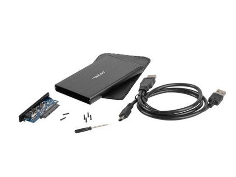 NATEC Obudowa na dysk NATEC Rhino NKZ-0275 (2.5"; USB 2.0; Aluminium; kolor czarny) NATEC Obudowa na dysk NATEC Rhino NKZ-0275 (2.5"; USB 2.0; Aluminium; kolor czarny)