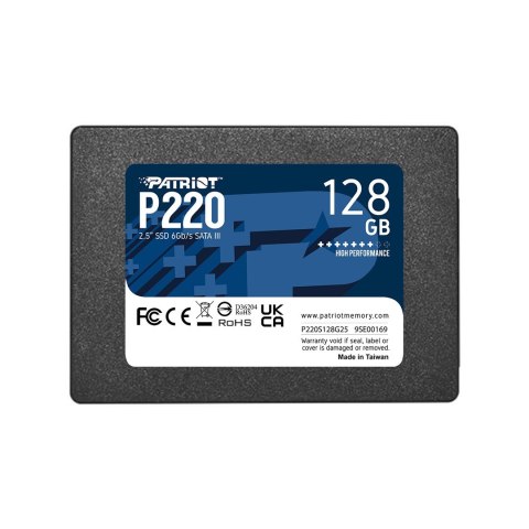 Patriot Memory SSD Patriot P220 128GB SATA3 2,5" Patriot Memory SSD Patriot P220 128GB SATA3 2,5"