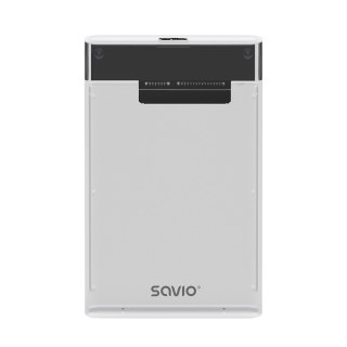 SAVIO SAVIO ZEWNĘTRZNA OBUDOWA NA DYSK HDD/SDD 2,5", USB 3.0, TRANSPARENTNA, AK-66
