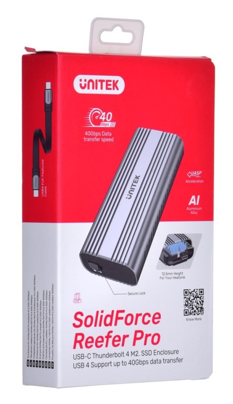 UNITEK UNITEK OBUDOWA HDD/SSD M.2,PCIE/NVME,40GBPS, USB4