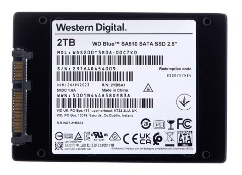WD Dysk SSD WD Blue 2TB 2,5" SATA WDS200T3B0A WD Dysk SSD WD Blue 2TB 2,5" SATA WDS200T3B0A