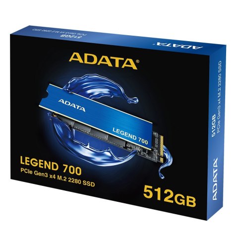 ADATA Dysk SSD ADATA LEGEND 700 512GB M.2 2280 PCIe Gen3 x4 ADATA Dysk SSD ADATA LEGEND 700 512GB M.2 2280 PCIe Gen3 x4