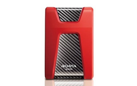 ADATA Dysk zewnętrzny HDD ADATA HD650 (1TB; 2.5"; USB 3.2; czerwony) ADATA Dysk zewnętrzny HDD ADATA HD650 (1TB; 2.5"; USB 3.2; czerwony)