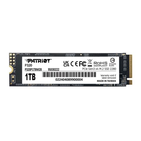 Patriot Memory SSD Patriot Viper P320 M.2 PCI-Ex4 NVMe 512GB 3GB/s Patriot Memory SSD Patriot Viper P320 M.2 PCI-Ex4 NVMe 512GB 3GB/s