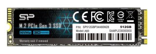 Silicon Power Dysk SSD Silicon Power A60 512GB M.2 PCIe NVMe Gen3x4 TLC 2200/1600 MB/s (SP512GBP34A60M28)