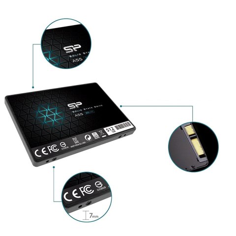 Silicon Power Dysk SSD Silicon Power Ace A55 512GB 2,5" SATA III 560/530 MB/s (SP512GBSS3A55S25) Silicon Power Dysk SSD Silicon Power Ace A55 512GB 2,5" SATA III 560/530 MB/s (SP512GBSS3A55S25)