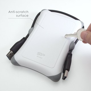 Silicon Power Dysk zewnętrzny HDD Silicon Power Armor A30 (1TB; 2.5"; USB 3.2; 5400 obr/min; White; SP010TBPHDA30S3W)