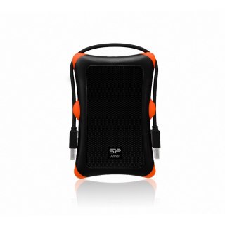 Silicon Power Dysk zewnętrzny HDD Silicon Power Armor A30 (2TB; 2.5"; USB 3.2; 5400 obr/min; Orange-Black; SP020TBPHDA30S3K)