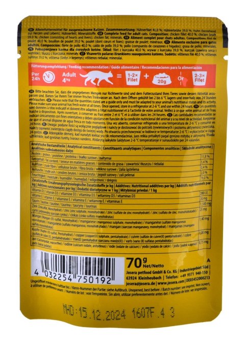 JOSERA JOSERA Filet kurczak - mokra karma dla kota - 70 g JOSERA JOSERA Filet kurczak - mokra karma dla kota - 70 g