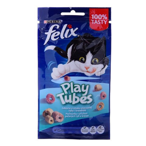 PURINA NESTLE FELIX Play Tubes Ryba, Krewetki - przysmak dla kota - 50 g PURINA NESTLE FELIX Play Tubes Ryba, Krewetki - przysmak dla kota - 50 g