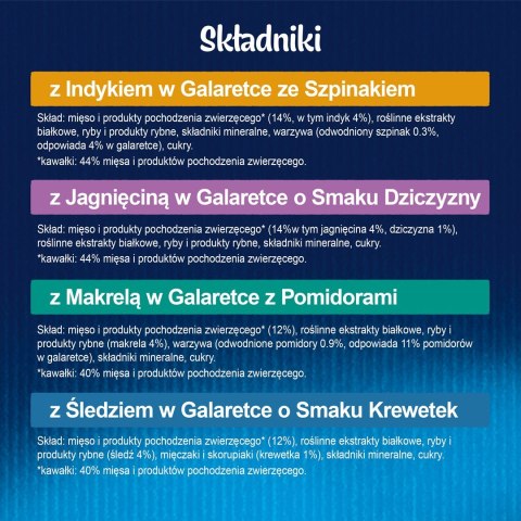 PURINA NESTLE FELIX Sensations indyk, makrela, jagnięcina - mokra karma dla kota - 12x 85g