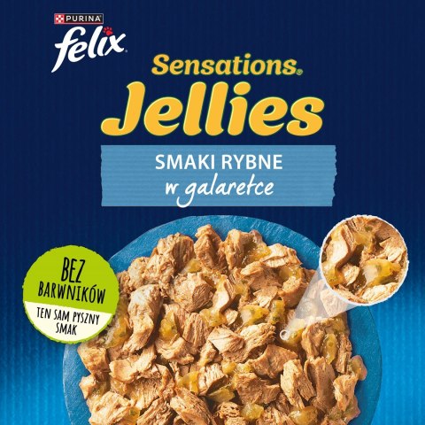 PURINA NESTLE FELIX Sensations smaki rybne - mokra karma dla kota - 4x 85g