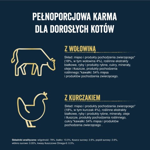 PURINA NESTLE FELIX Tasty Shreds z wołowiną i kurczakiem - mokra karma dla kota - 4x 80g PURINA NESTLE FELIX Tasty Shreds z wołowiną i kurczakiem - mokra karma dla kota - 4x 80g