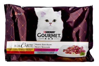 PURINA NESTLE GOURMET A la Carte Kurczak, Pstrąg, Wołowina, Rdzawiec - mokra karma dla kota - 4 x 85 g