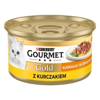 PURINA NESTLE Gourmet Gold Sauce Delights mokra karma dla kota z kurczakiem 85 g