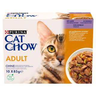 PURINA NESTLE PURINA Cat Chow Jagnięcina, zielona fasolka - mokra karma dla kota - 10x85 g