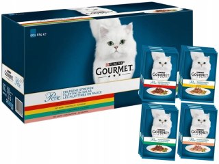 PURINA NESTLE Purina Gourmet Perle fileciki w sosie Mix Smaków - mokra karma dla kota - 60x85 g