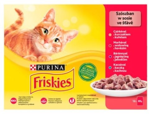 PURINA NESTLE Friskies Mix mięsny - mokra karma dla kota - 12 x 85 g PURINA NESTLE Friskies Mix mięsny - mokra karma dla kota - 12 x 85 g